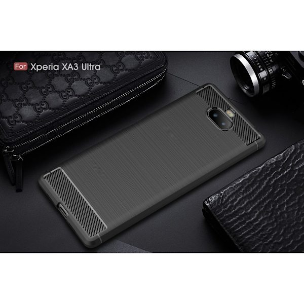 Sony Xperia 10 Plus Karbon fiber texture Skal - Svart Svart