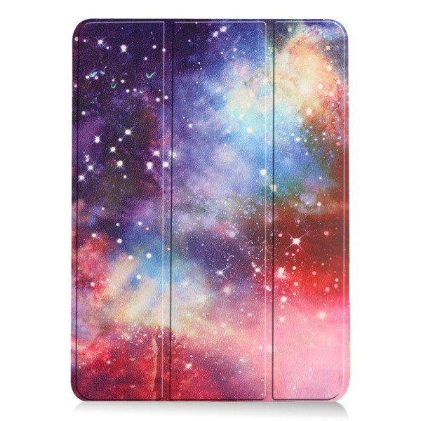 Til iPad Air 11 (2024) Etui Tre-fold Stativ Tablet Cover - Galaxy Multicolor