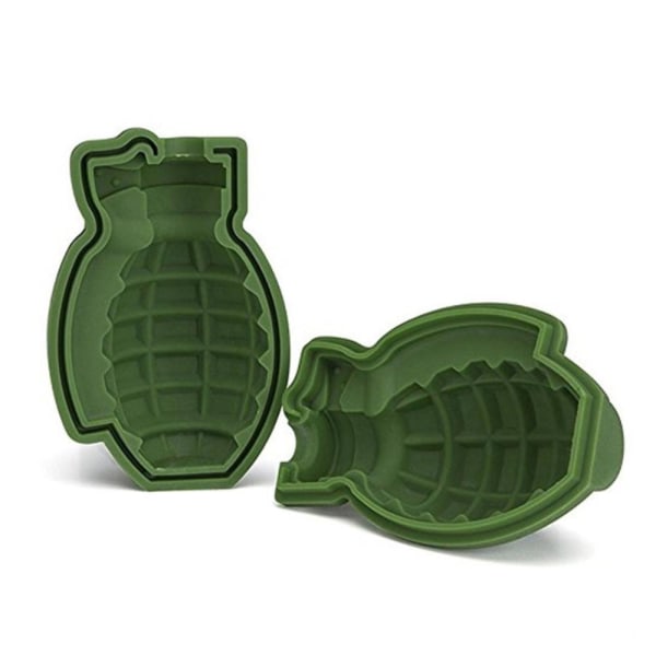 Ice Cube Maker Tray Mold Mould Creative Grenade Handgrenade Chocolate Green