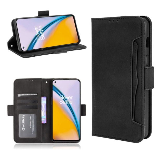 Wallet Stand Flip-telefonetui til OnePlus Nord 2 5G - Sort Black