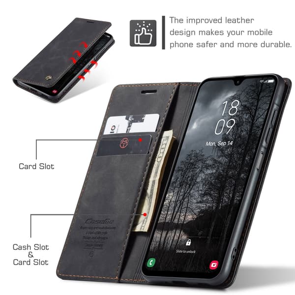 Samsung Galaxy A37 5G CASEME Lompakkokoteloon musta