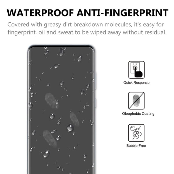 Samsung Galaxy S20 kirkas karkaistu lasi koko puhelimen näyttö Transparent