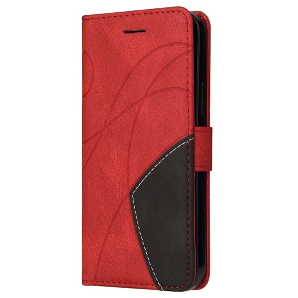 Til Xiaomi Redmi 14C KT - serie - 1 dobbeltfarve tegnebog Red