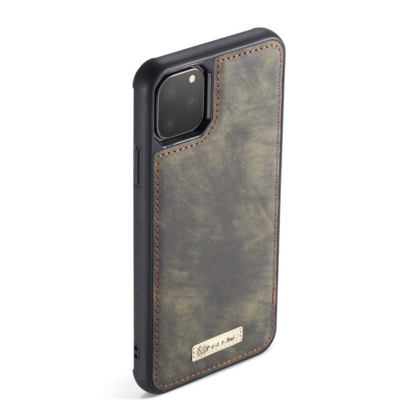CASEME iPhone 11 Pro Retro Split läder plånboksfodral - Grå grå