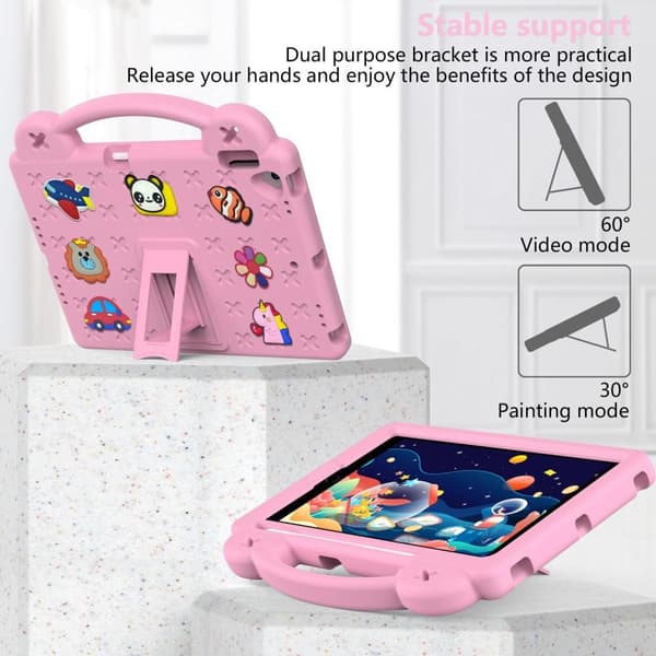 Apple iPad 10.2 2021 2020 2019 EVA Foam Stativdeksel - Rosa Pink