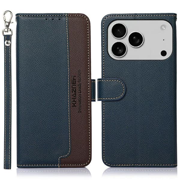 KHAZNEH Telefonplånboksfodral till iPhone 18 Pro / 17 Pro Blå