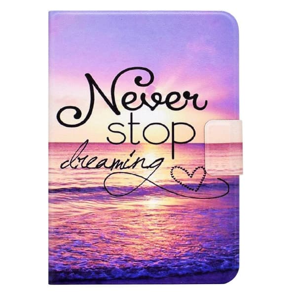 Tablettdeksel med klaff og stativ for iPad 10.9 (2022) - Never Stop Dreaming Purple