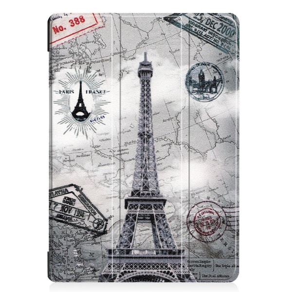 Kuvio kolminkertainen jalustan cover Lenovo Tab E10 - Eiffel-torni Multicolor