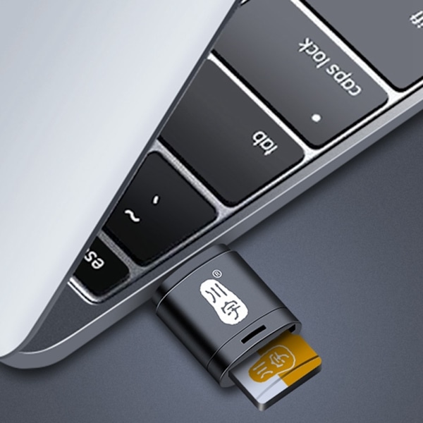 KAWAU Adapter USB 2.0 60MB/s TF-kortlæser Hukommelseskortlæser Kortlæser Black