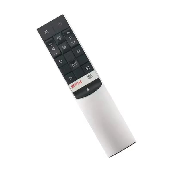 Fjernkontroll utskiftning for RC602S JUR3 for TCL TV stemmeaktivert Silver