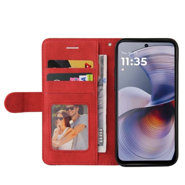 Til Motorola Moto G55 KT-serie-1 dobbeltfarve Red