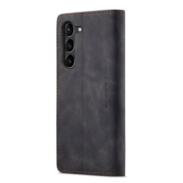 CASEME Retro Lompakkokotelo Samsung Galaxy S23+ - Musta Black