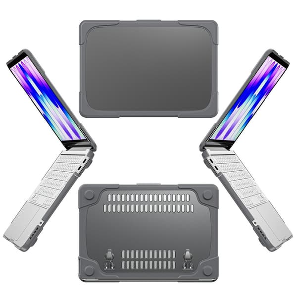 Laptopcover med Stander til MacBook Neo 13" (2026) Grey