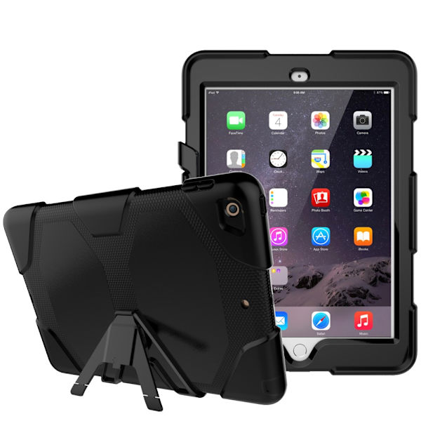 iPad 9.7 (2018) /iPad 9.7 (2017) Heavy Duty Armour Cover - Sort Black