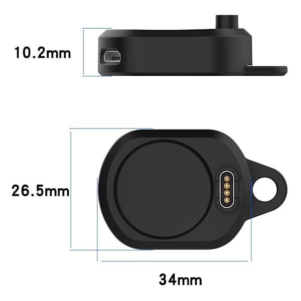 Garmin Fenix 7/7S/7X USB Laddning docka usb-c micro-usb Svart