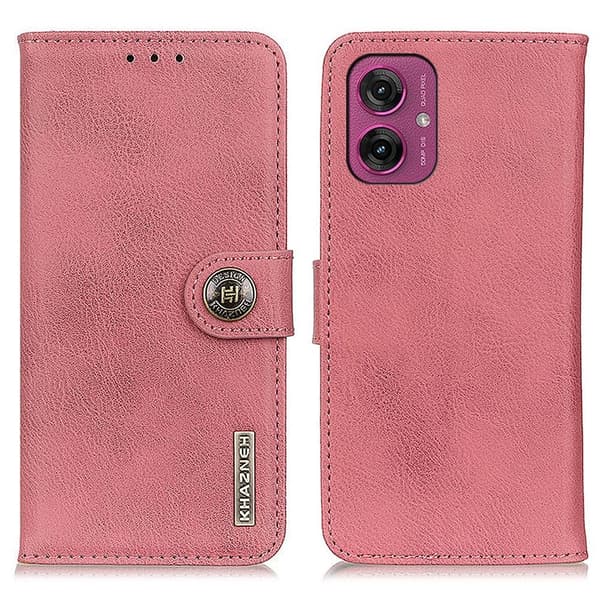 KHAZNEH Motorola Moto G55 Plånboksfodral - Pink Rosa