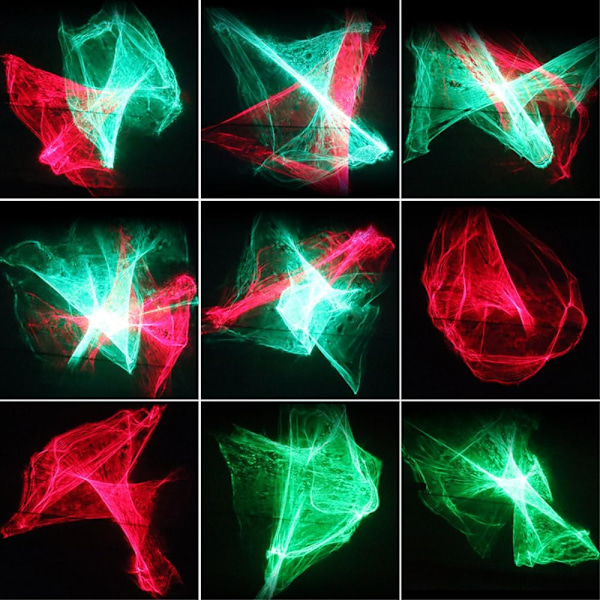 Laser Light Flash Light Röstaktiverad Fjärrkontroll Disco Party Svart
