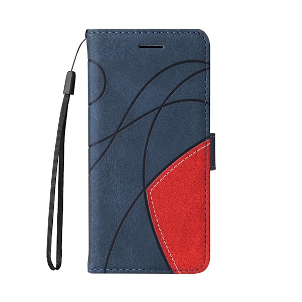 Til Xiaomi Redmi Note 14 4G KT-serie-1 dobbeltfarve tegnebog Blue
