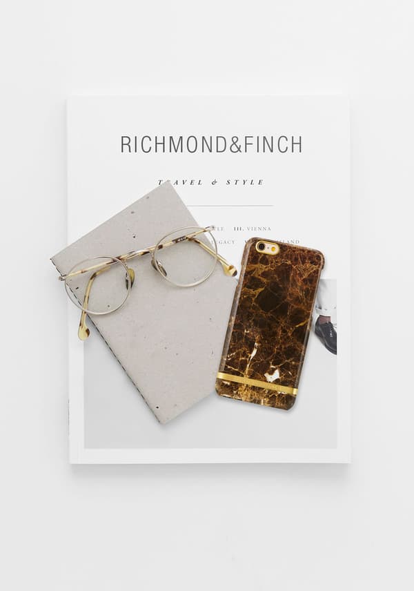 Richmond & Finch Taske til iPhone 6/6s - Brun Marmor Brown