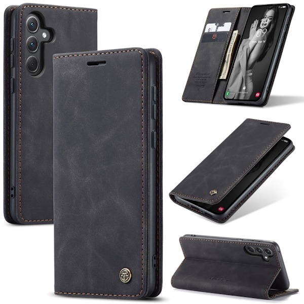 CASEME Retro Pung Taske til Samsung Galaxy A56 - Sort Black