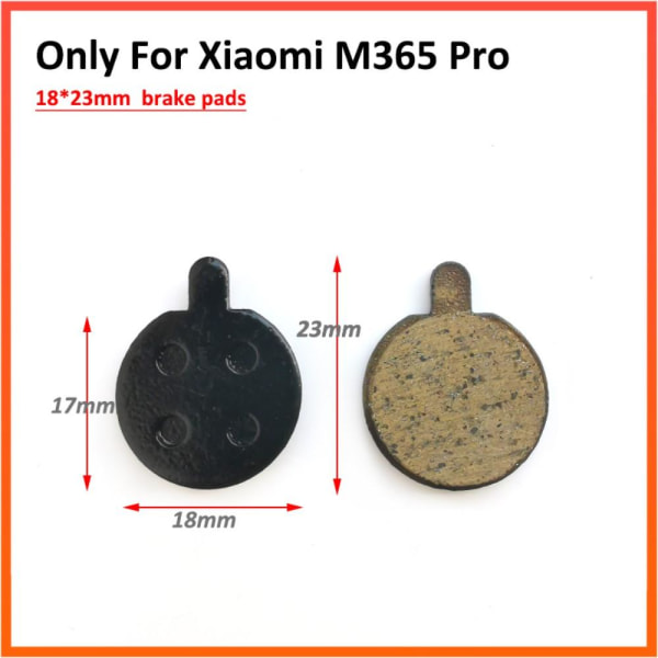 2stk/sæt bremseklodser til Xiaomi M365 Pro elektrisk scooter Black