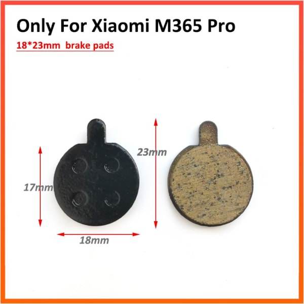 Bromsbelägg 1 Par till Xiaomi Mijia M365 Pro / Pro 2  / Essential 1S Svart