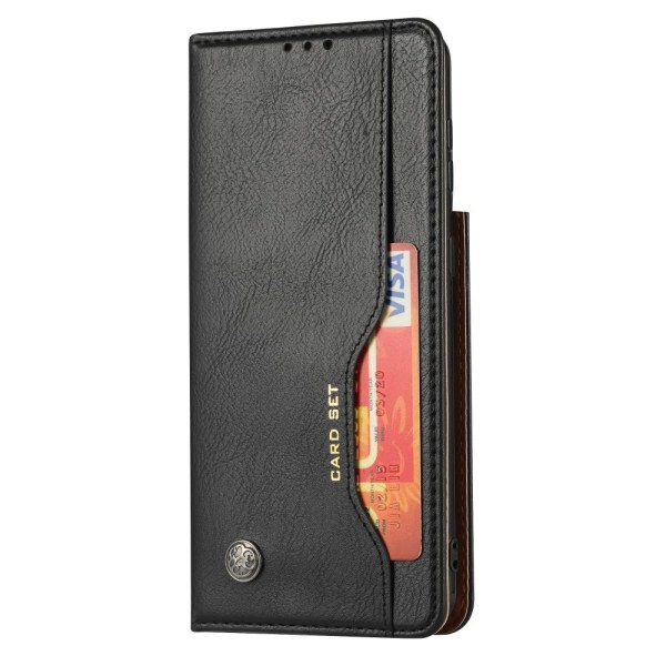 Samsung Galaxy S22+ Pung Stand til Telefon Flippetui Cover - Sort Black