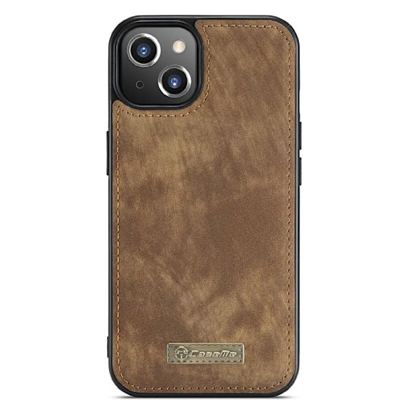 CASEME iPhone 13 Retro plånboksfodral - Brun Brun