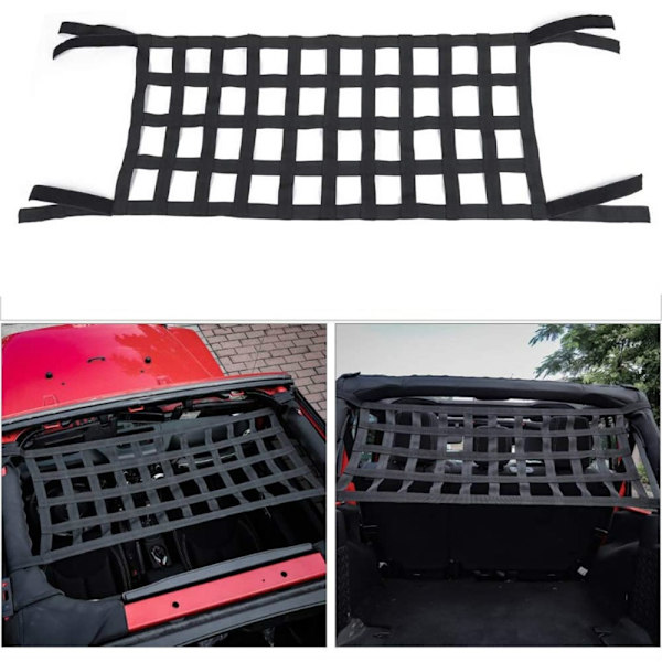 Auton katto Tavaraverkko SUV Tavarasäilytys Verkko riippumatto Autotarvikkeet Black