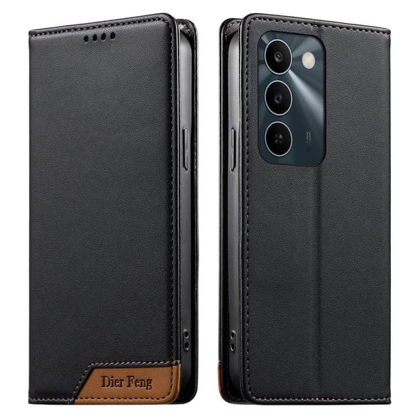 DIERFENG Phone Wallet Case for Realme C100 5G / C83 5G Black