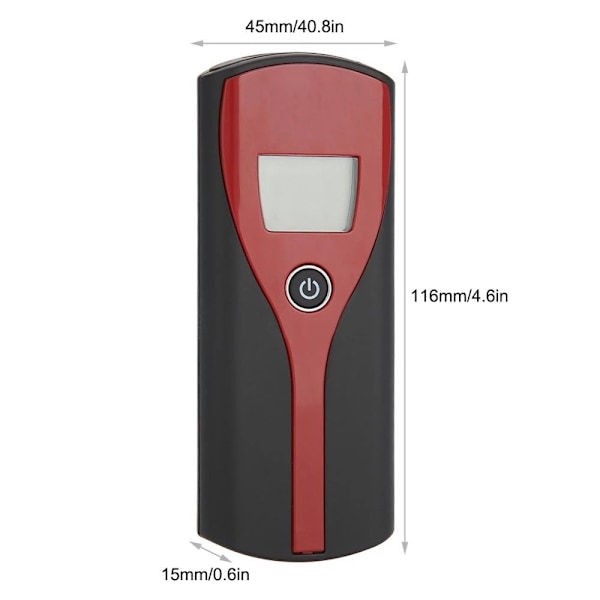 Digital alkometerdetektor Kontaktløs alkometer for fyllekjøring Red