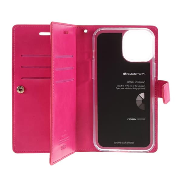 MERCURY GOOSPERY Mansoor iPhone 12 Pro Max Lompakkokotelo Pink