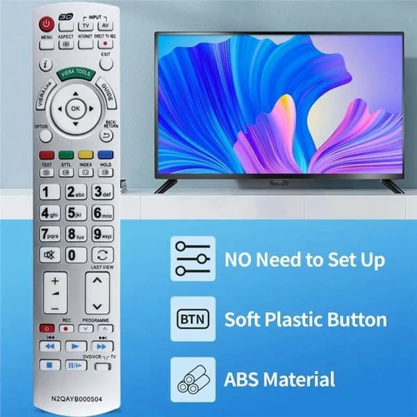 Fjärrkontroll Ersättning för N2QAYB000504 För Panasonic TV grå