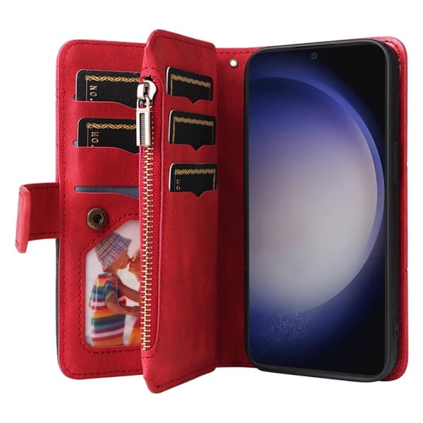 KT multifunktions - serie - 5 til Samsung Galaxy S24 telefonetui Red