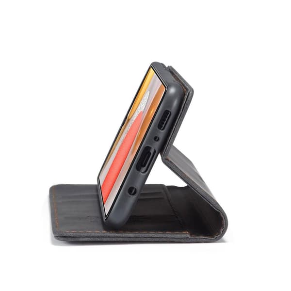 CASEME Retro tegnebog taske til Samsung Galaxy S21 Black