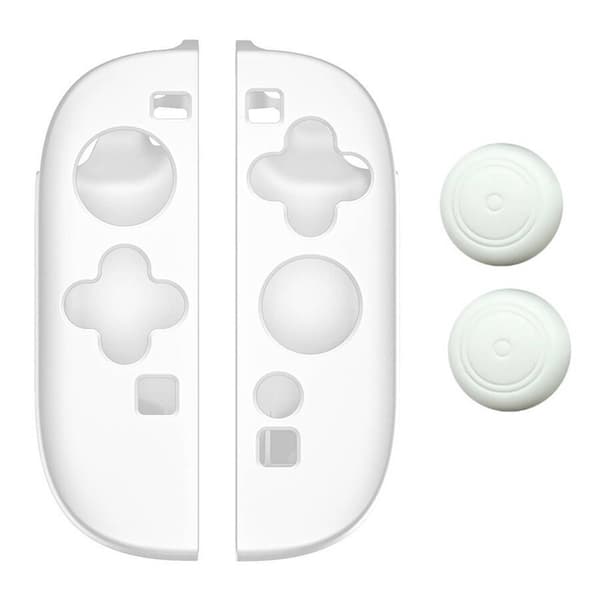 1 par kompatibel med Nintendo Switch 2 controllere etui, beskyttelsescover, 2 covers - Hvid White