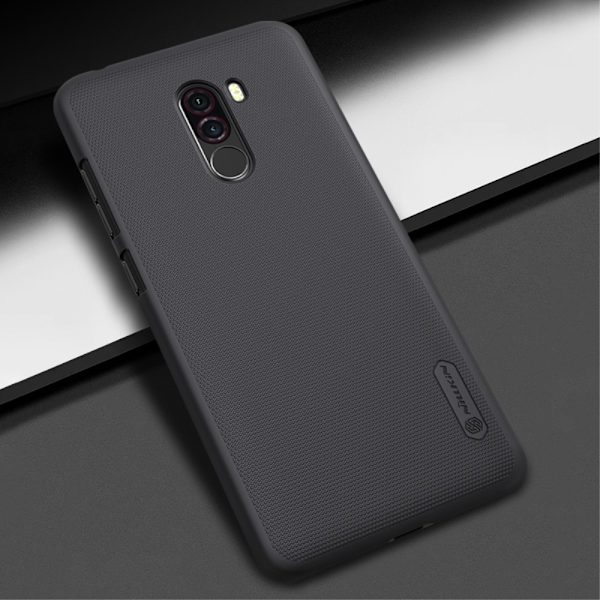 NILLKIN Super Frosted Shield Hårdt Plastiketui til Xiaomi Pocophone F1 - Sort Black