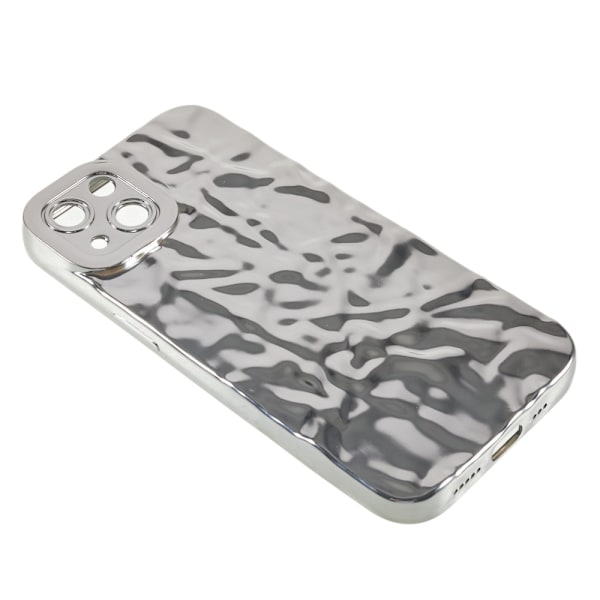 Till iPhone 15 Plus TPU-skal Elektropläterad Rynkad - Silver Silver