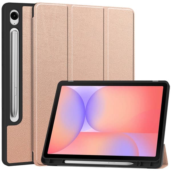 Trifoldet stativ Smart Taske til Samsung Galaxy Tab S10 Lite Pink gold