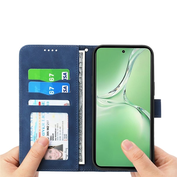 DIERFENG För Sony Xperia 1 VII Plånboksfodral med Stativ och Handledsrem Blå