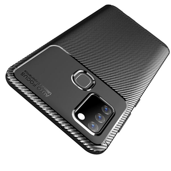 Carbon Fiber Texture TPU Casing Samsung Galaxy A21s - Black Black