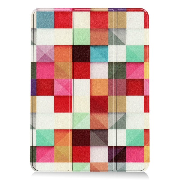 Till iPad Air 11 (2024) Slim fit tri-fold fodral - Triangle Grid multifärg