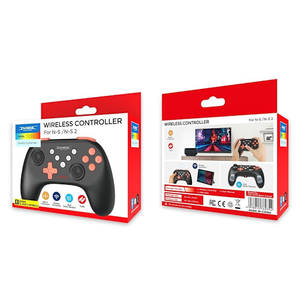 Trådlös Bluetooth Handkontroll kompatibel med Nintendo Switch 1+2+OLED Vibration Orange