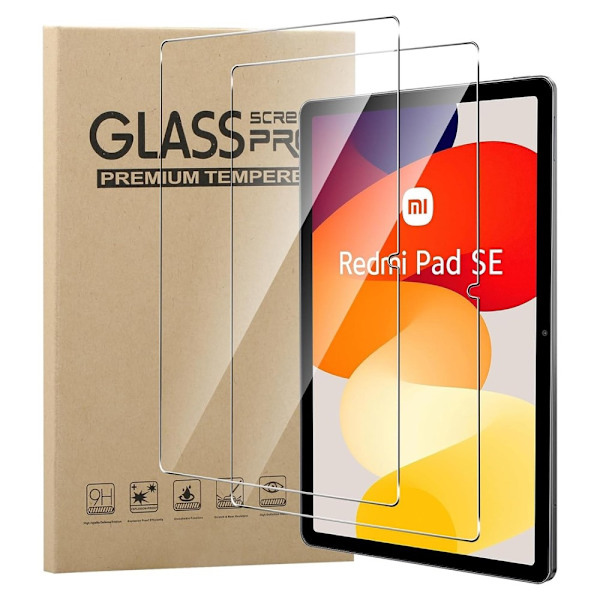 2 stk Herdet Glassbeskytter Xiaomi Redmi Pad SE Transparent