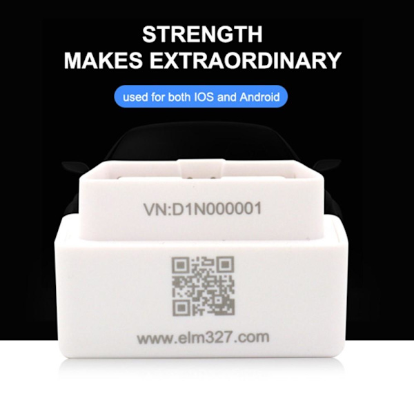 V01 OBD2 bilfejldiagnosetester Bluetooth elm327 kodelæser White