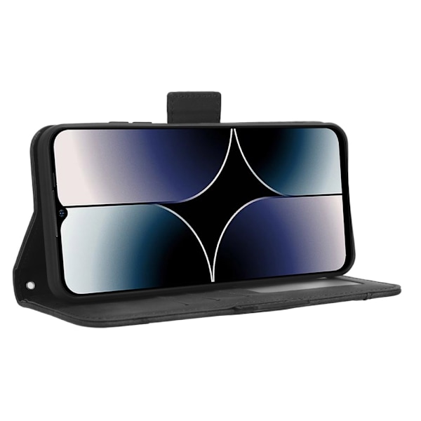 Till Ulefone Note 16 Pro Flera kortplatser Plånboksfodral skyddande Svart