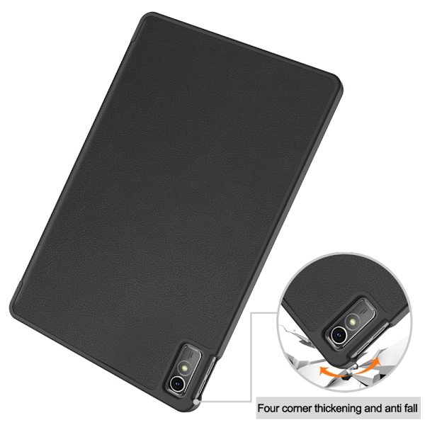Til Lenovo Tab M10 5G Trifoldet Stativdæksel - Sort Black