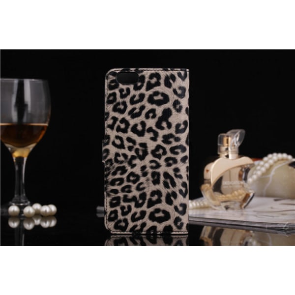 Iphone 6 Plus 5.5" Lommebok-deksel/deksel Leopard White