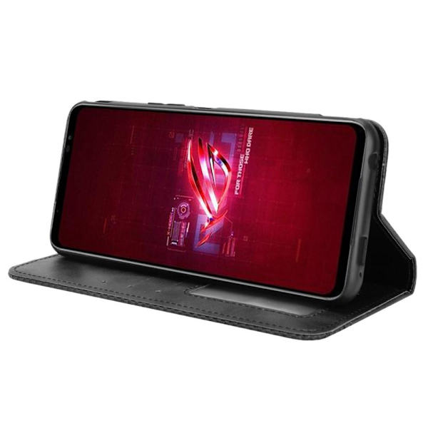 Wallet Stand Flip-telefonetui til Asus ROG Phone 6 5G/6 Pro 5G - Sort Black