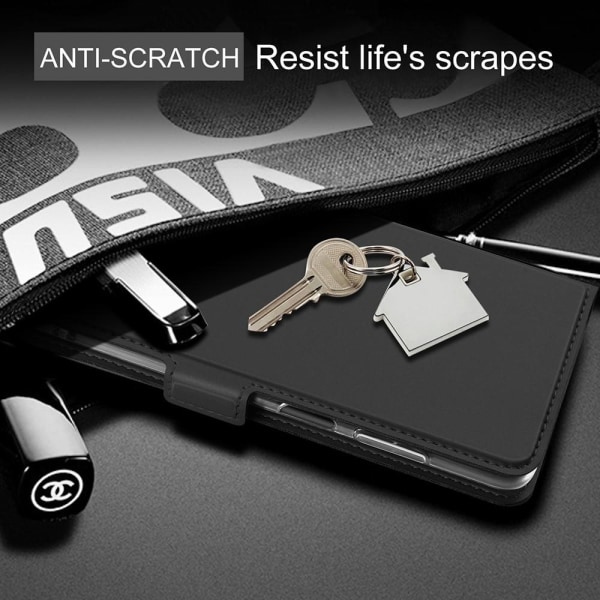Xiaomi Redmi 9T PU læder automatisk absorberet telefonhus - sort Black
